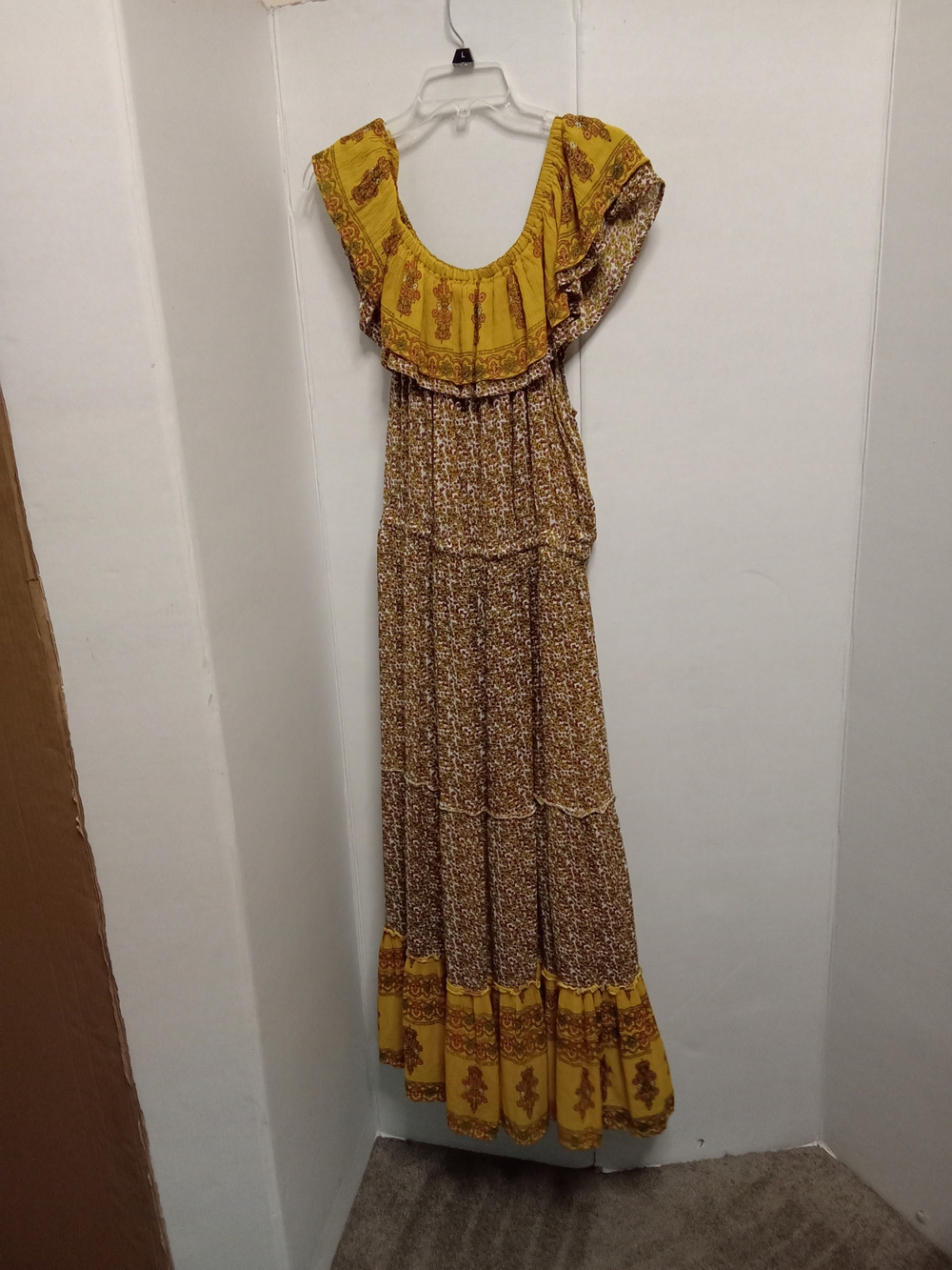 Chelsea Taylor Yellow Floral Maxi Dress - 2X
